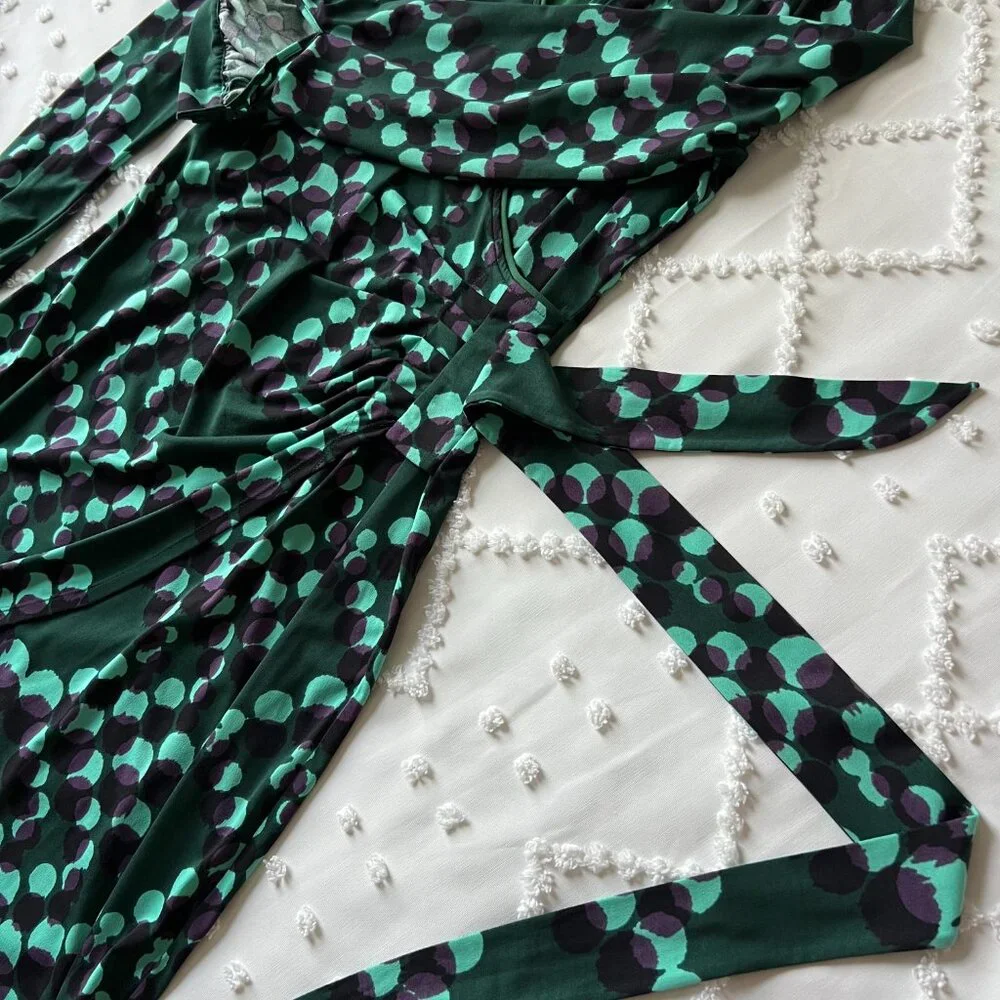 Hale Bob Faux Long-sleeved wrap dress Size Small - Picture 9 of 16